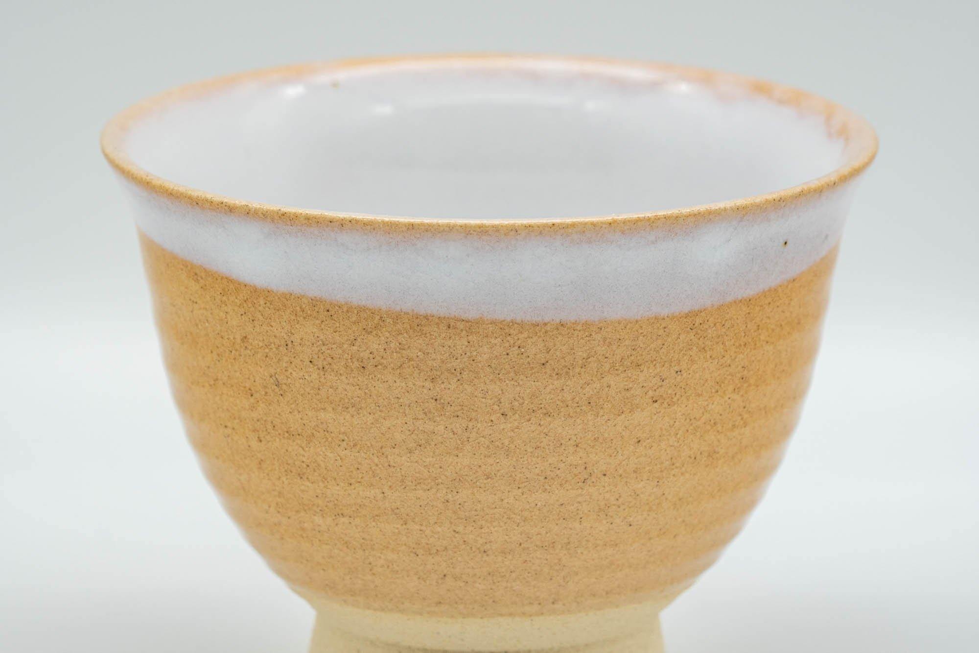 Japanese Teacup - Beige White Glazed Hagi-yaki Yunomi - 130ml - Tezumi
