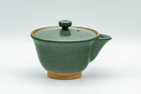 Tezumi — Japanese Tea Set - Houhin Teapot, Katakuchi Water Cooler, and 3 Yunomi Teacups — the teapot in three-quarter view
