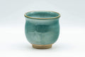 Tezumi — Japanese Teacup - Ceramic Fish Pet Green Glazed Yunomi - 150ml — front view
