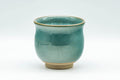 Tezumi — Japanese Teacup - Ceramic Fish Pet Green Glazed Yunomi - 150ml — front view from another angle