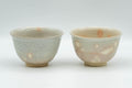 Tezumi — Japanese Teacups - Pair of Gohonte Hagi-yaki Yunomi - 120ml — front view