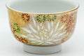 Japanese Teacups - Set of 3 Gold Kutani-yaki Porcelain Guinomi - 30ml - Tezumi
