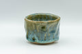 Tezumi — Japanese Teacup - Turquoise Wabi-Sabi Yunomi - 90ml — front view from another angle