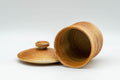 Tezumi — Japanese Teacup - Beige Wabi-Sabi Lidded Yunomi - 120ml — top-down view of the interior