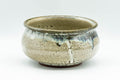 Tezumi — Japanese Kensui - Beige Blue Shino Glazed Water Bowl - 750ml — front view from another angle