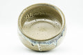 Tezumi — Japanese Kensui - Beige Blue Shino Glazed Water Bowl - 750ml — three-quarter view