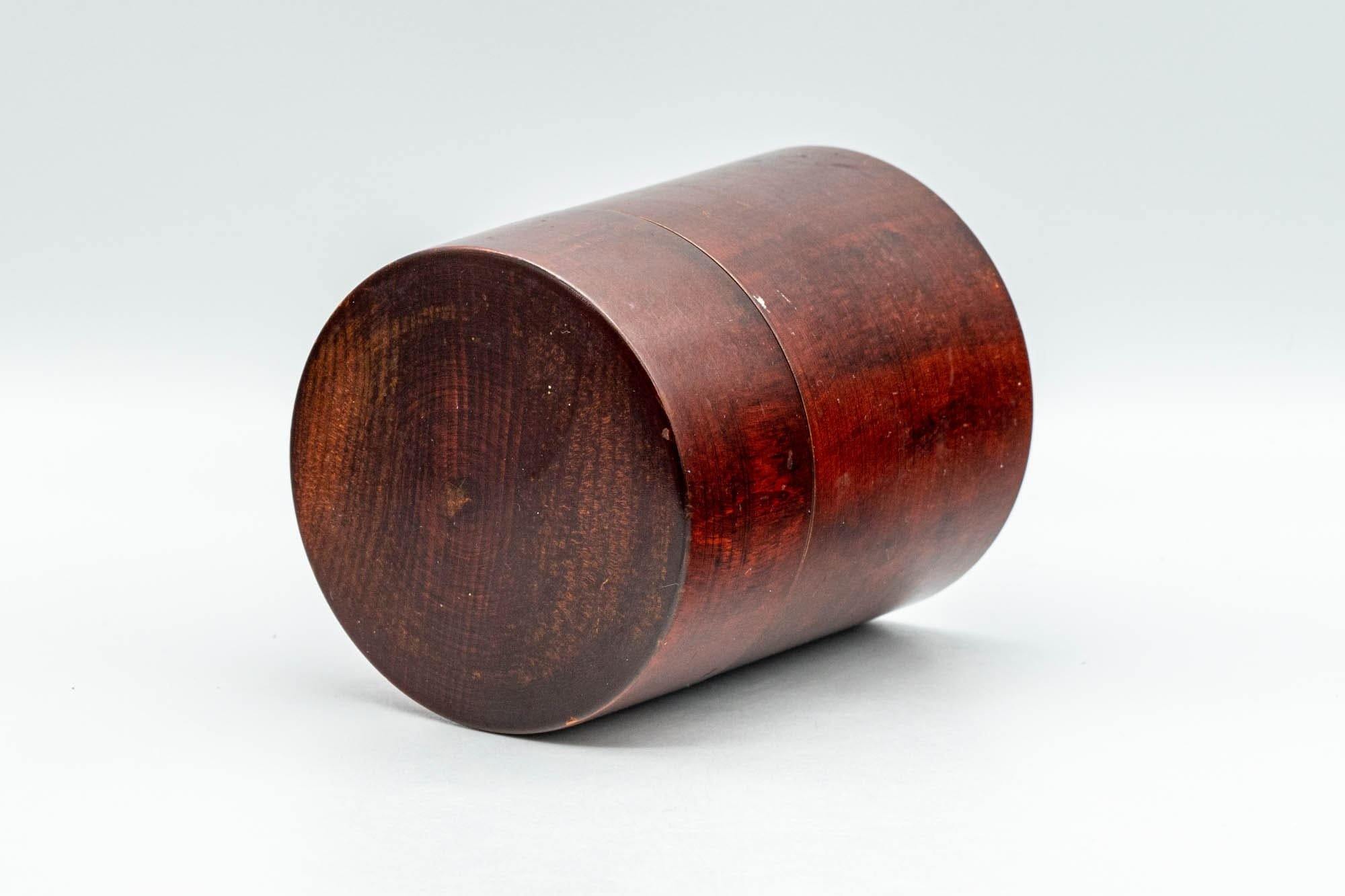 Japanese Chazutsu - Dark Red Wooden Tea Canister - 160ml - Tezumi