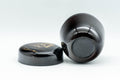 Tezumi — Japanese Natsume - Mt. Fuji Black Lacquer Matcha Tea Caddy - 100ml — top-down view showing the interior