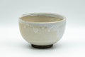 Japanese Matcha Bowl - White Textured Shino Drip-Glazed Wan-nari Chawan - 400ml - Tezumi