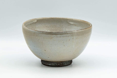 Tezumi — Japanese Matcha Bowl - Specked Grey Glazed Wan-nari Chawan - 350ml — front view from another angle