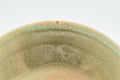 Japanese Matcha Bowl - Crazed Celadon Glazed Hira-gata Mishima Chawan - 200ml - closeup of the mishima slip-inlay patterns under the crazed glaze