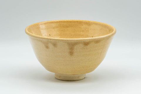 Japanese Matcha Bowl - Beige Drip-Glazed Hagi-yaki Chawan - 300ml - Tezumi