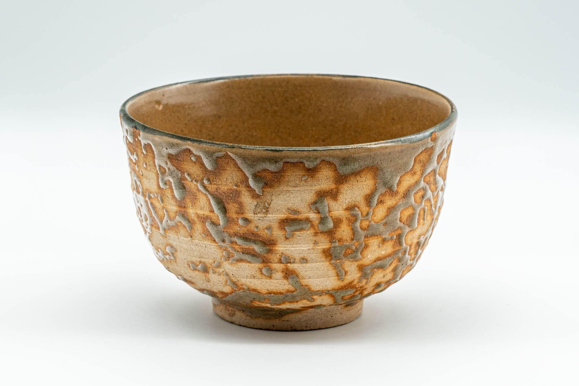 Japanese Matcha Bowl - Textured Ash-Glazed Wan-nari Chawan - 400ml - Tezumi