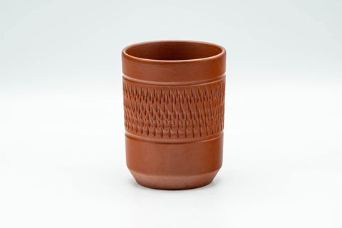 Tezumi — Japanese Teacup - Scaled Exterior Tokoname-yaki Yunomi - 120ml — front view from another angle
