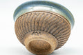 Japanese Teacup - Blue Glazed Carved Base Exterior Guinomi - 45ml - Tezumi