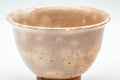 Tezumi — Japanese Teacup - Beige Gohonte Hagi-yaki Yunomi - 140ml — inverted showing the foot ring