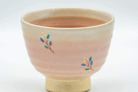 Japanese Teacup - Floral Pink Hagi-yaki Yunomi - 110ml - Tezumi