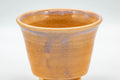 Tezumi — Japanese Teacup - Crazed Beige-Orange Hagi-yaki Yunomi - 150ml — tipped to show the interior