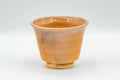 Tezumi — Japanese Teacup - Crazed Beige-Orange Hagi-yaki Yunomi - 150ml — front view