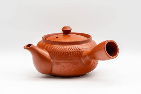 Japanese Kyusu - Floral Geometric Tokoname-yaki Teapot - 350ml - Tezumi