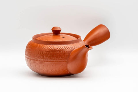 Japanese Kyusu - Floral Geometric Tokoname-yaki Teapot - 350ml - Tezumi