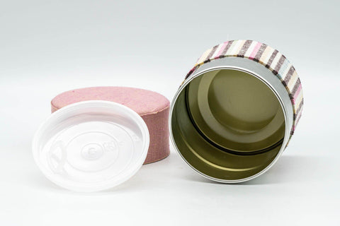 Japanese Chazutsu - Pink Striped Tea Canister - 250ml - Tezumi