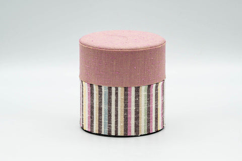 Japanese Chazutsu - Pink Striped Tea Canister - 250ml - Tezumi