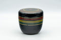 Japanese Natsume - Green, Red, and Yellow Striped Matcha Caddy - 100ml - Tezumi