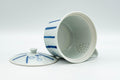 Japanese Houhin - Striped Blue White Porcelain Arita-yaki Teapot - 125ml - Tezumi