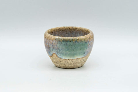 Tezumi — Japanese Teacup - Green and White Glazed Guinomi - 25ml — front view