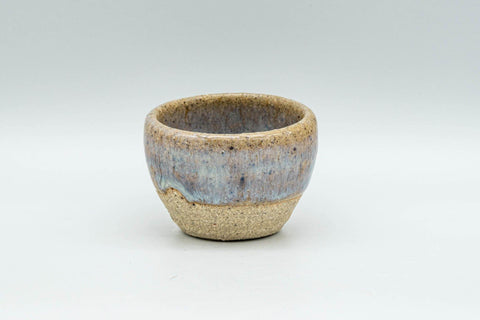 Tezumi — Japanese Teacup - Green and White Glazed Guinomi - 25ml — front view from another angle