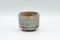 Tezumi — Japanese Teacup - Orange Milky White Shino Glazed Guinomi - 50ml — front view from another angle