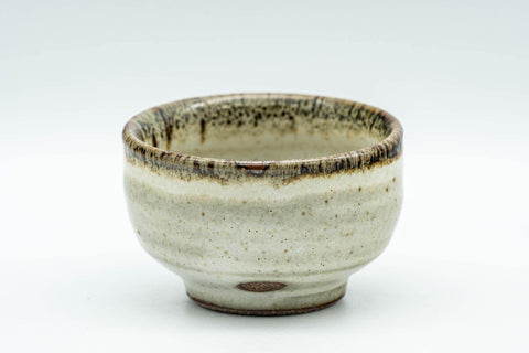 Japanese Teacup - Grey Beige Hare's Fur Glazed Guinomi - 50ml - Tezumi
