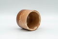 Tezumi — Japanese Teacup - Beige Tsutsu-gata Hagi-yaki Guinomi - 50ml — three-quarter view