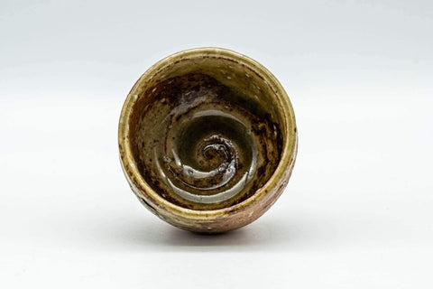 Japanese Teacup - Ash Green Glazed Shigaraki-yaki Guinomi - 50ml - Tezumi