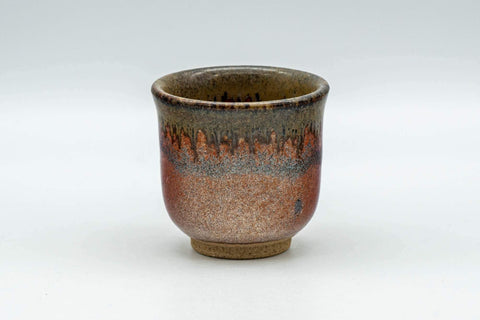 Japanese Teacup - Red Brown Drip-Glazed Guinomi - 45ml - Tezumi