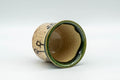 Japanese Teacup - Floral Green Oribe-yaki Guinomi - 60ml - Tezumi