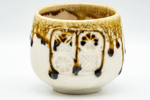 Japanese Teacup - White Honey Drip-Glazed Yunomi - 130ml - Tezumi