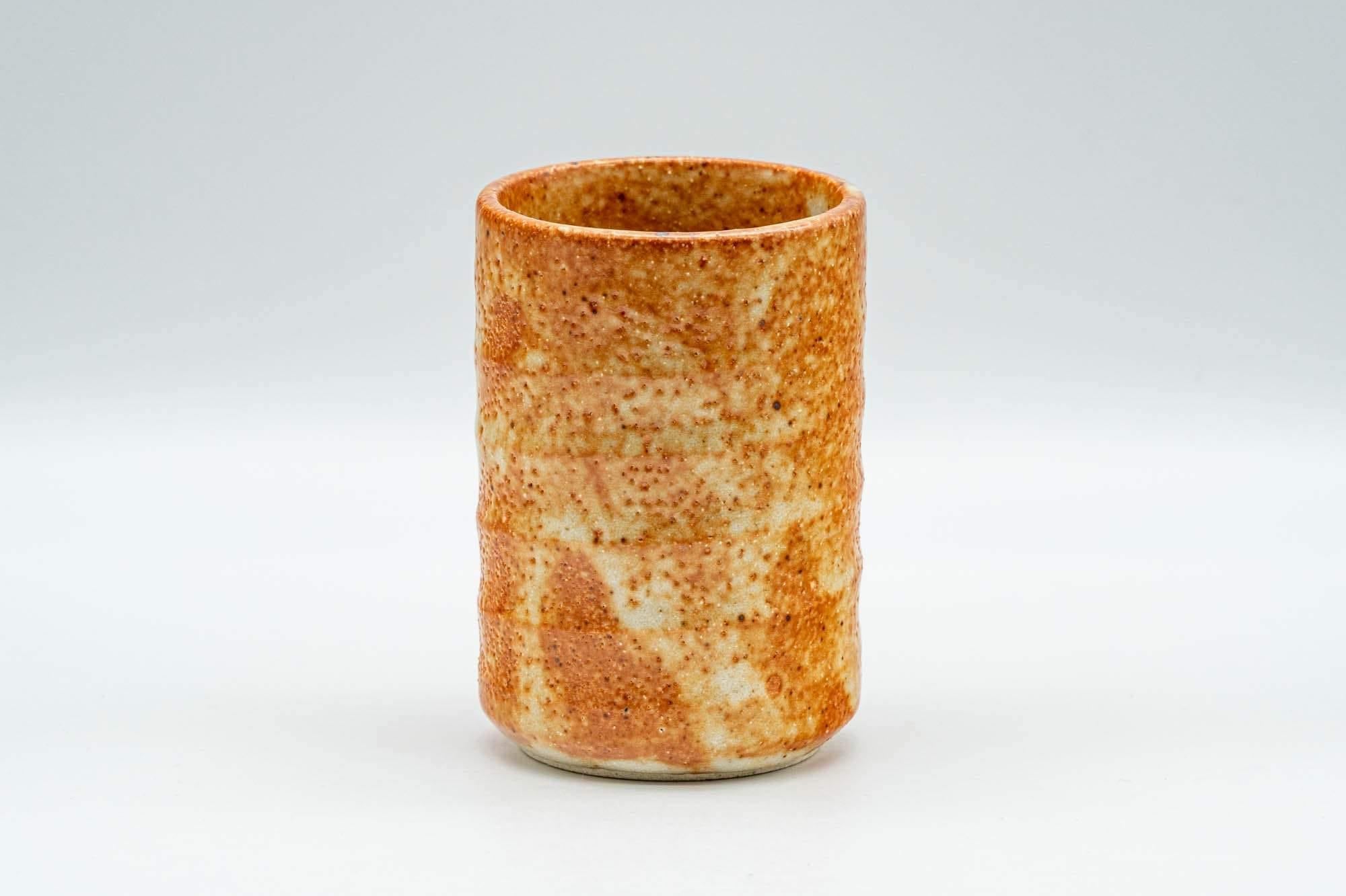 Japanese Teacup - Orange Shino Glazed Tsutsu-gata Yunomi - 130ml - Tezumi