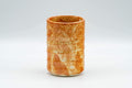 Tezumi — Japanese Teacup - Orange Shino Glazed Tsutsu-gata Yunomi - 130ml — front view
