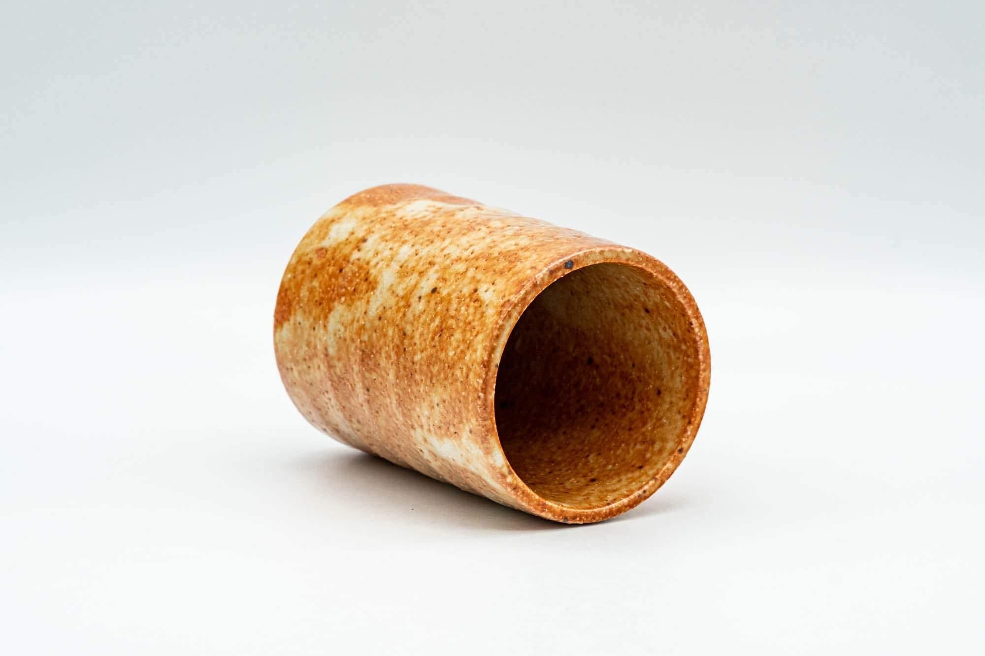 Japanese Teacup - Orange Shino Glazed Tsutsu-gata Yunomi - 130ml - Tezumi