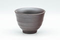 Tezumi — Japanese Teacups - Set of 3 White Spiral Banko-yaki Yunomi - 90ml — three-quarter view