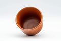 Tezumi — Japanese Teacups - Set of 4 Bamboo Spiraling Tokoname-yaki Yunomi - 100ml — top-down view of the interior