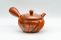 Japanese Kyusu - Engraved Bamboo Tokoname-yaki Teapot - 250ml - Tezumi