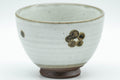 Tezumi — Japanese Teacup - Floral Grey Glazed Yunomi - 70ml — tipped to show the interior