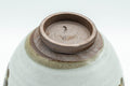 Tezumi — Japanese Teacup - Floral Grey Glazed Yunomi - 70ml — inverted showing the foot ring