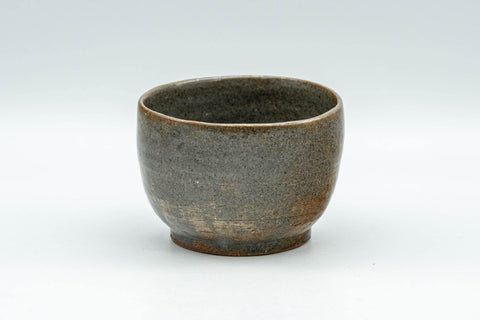 Tezumi — Japanese Teacup - Olive Green Grey Wabi-Sabi Yunomi - 75ml — front view from another angle