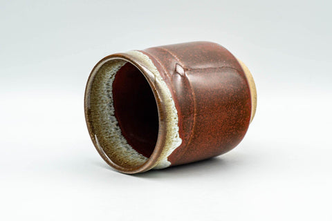 Japanese Teacup - Beige Hare's Fur Red Speckled Glazed Yunomi - 190ml - Tezumi