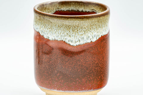Japanese Teacup - Beige Hare's Fur Red Speckled Glazed Yunomi - 190ml - Tezumi