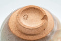 Tezumi — Japanese Teacup - Beige, Pink Gohonte, and White Drip-Glazed Hagi-yaki Yunomi - 180ml — inverted showing the foot ring